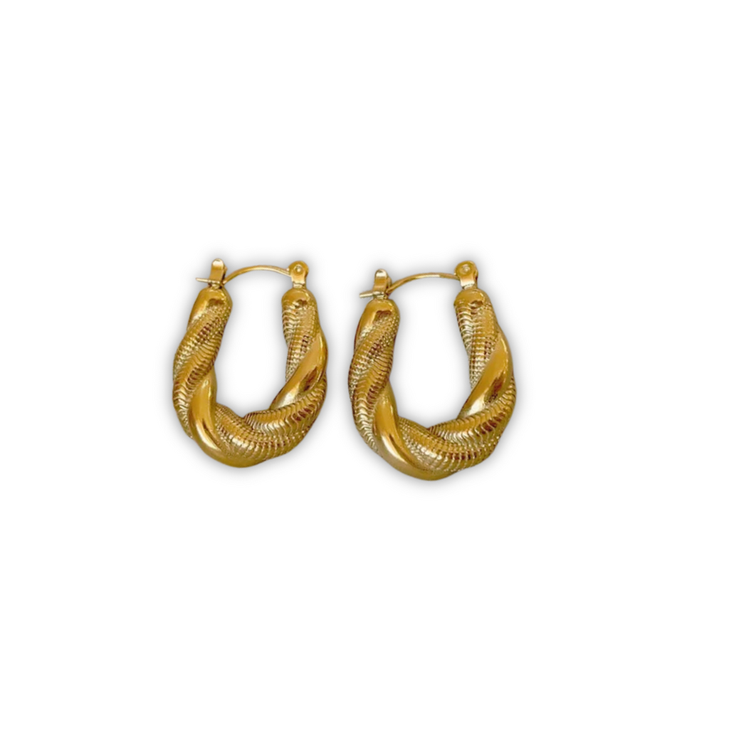 Twisted Gold Studs