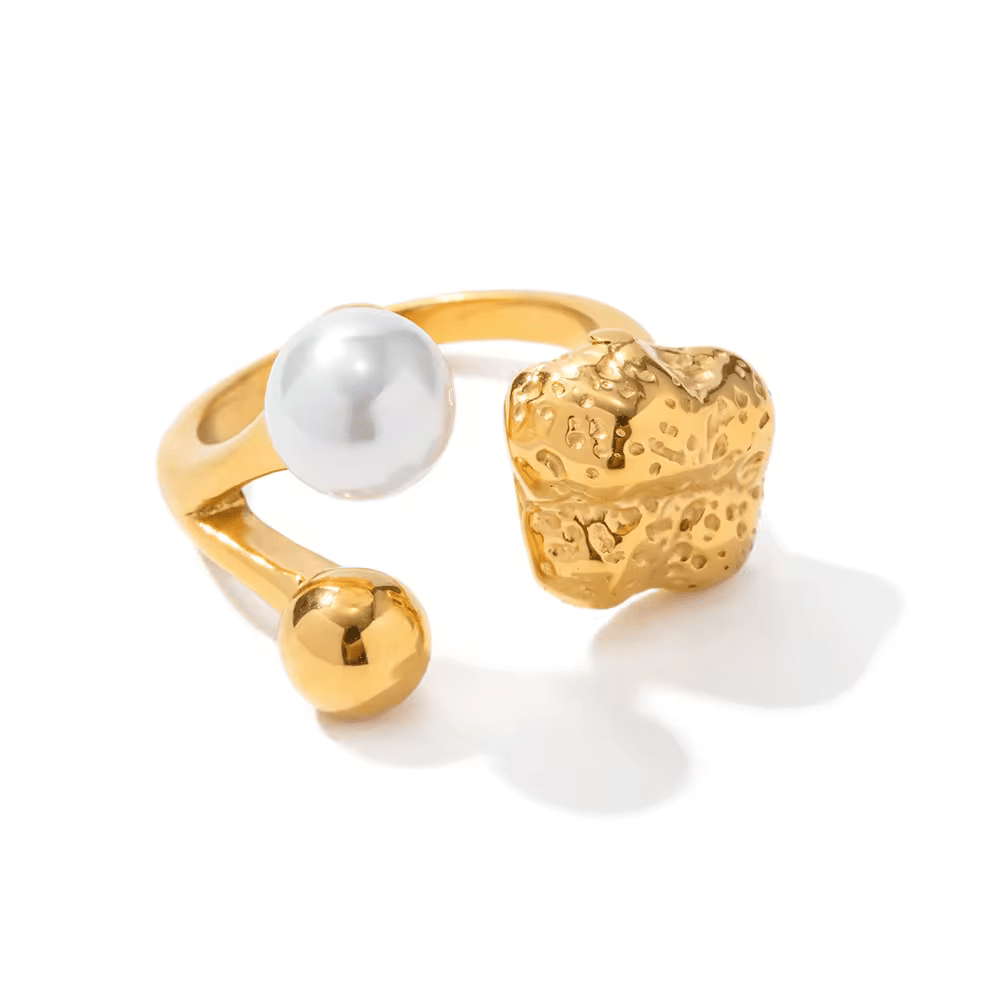 Capri Pearl Ring Gold Plated