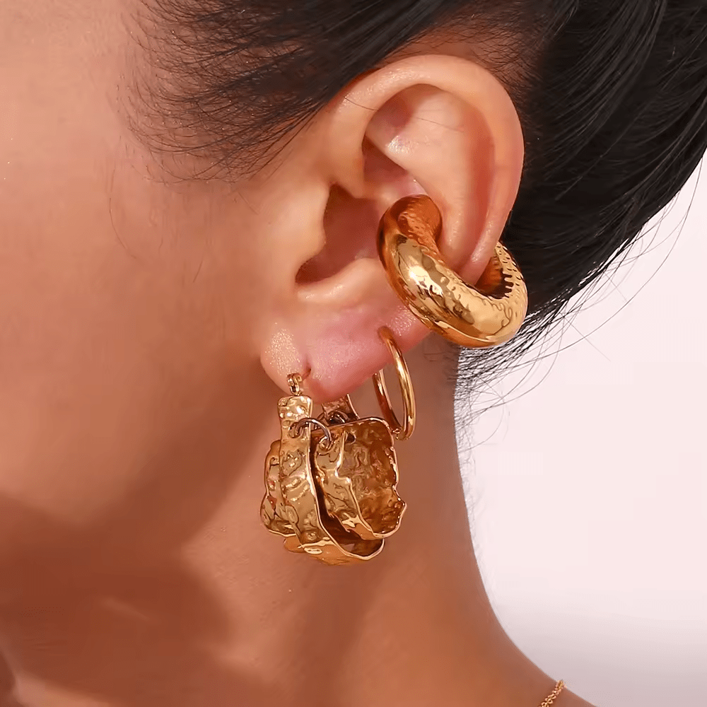 18K gold plated ear cuff