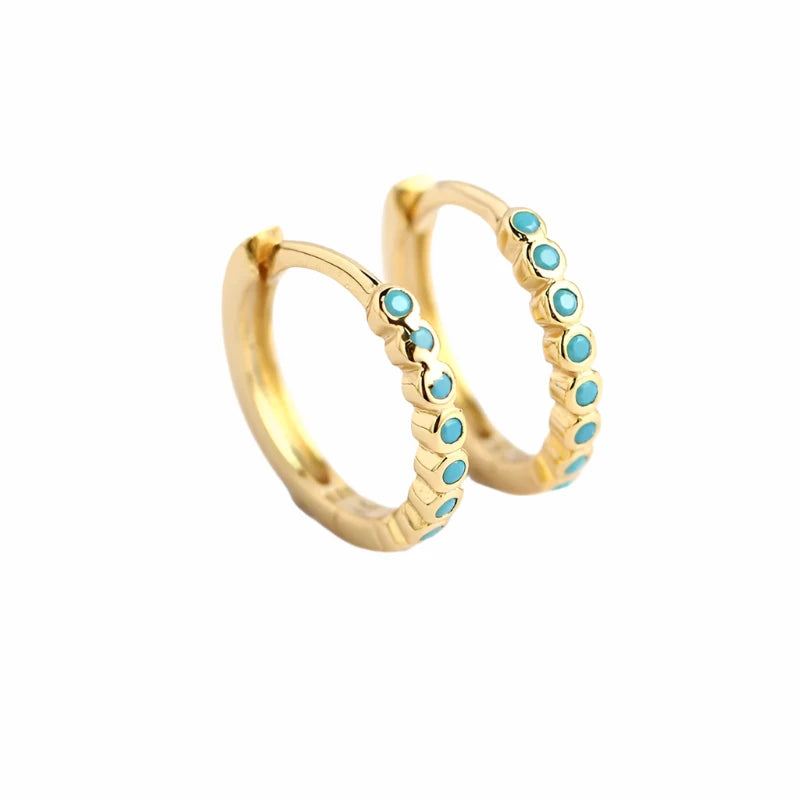 18K gold plating hoop earrings