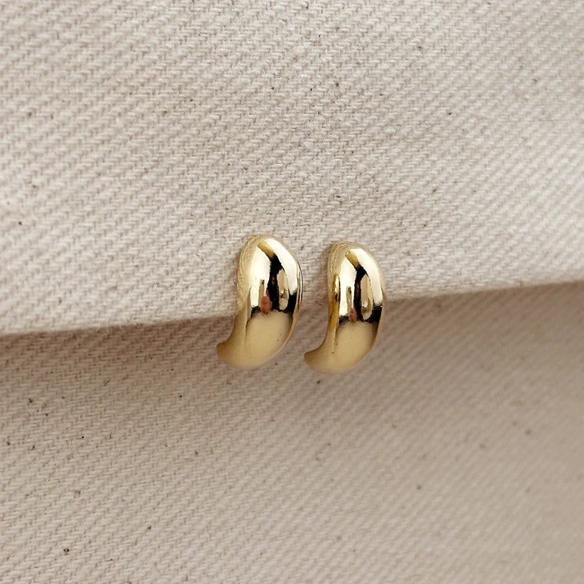 Curved Earrings, crafted from 18k gold-filled