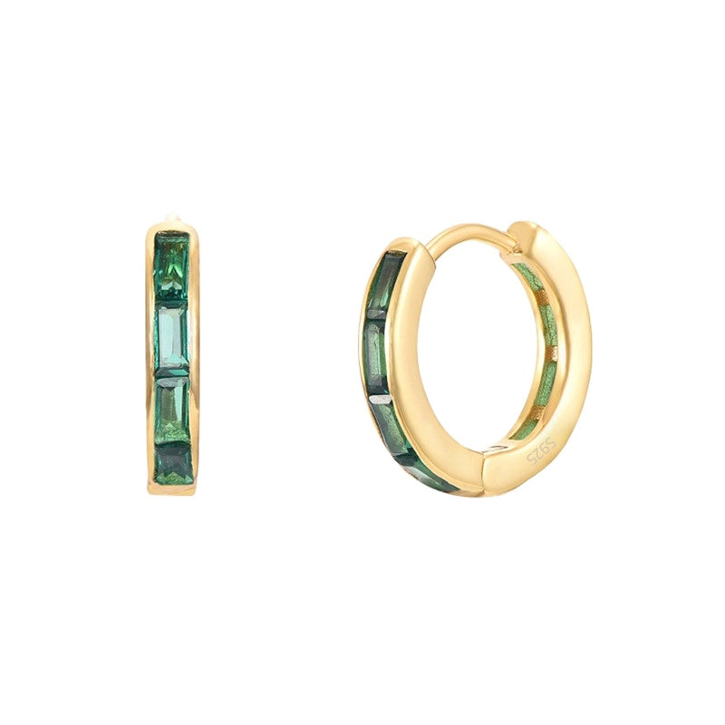 Zirconia hoop earrings