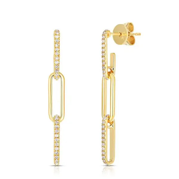 Paperclip Zirconia Earrings